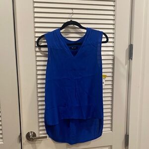 Madewell Vibrant Blue Sleeveless Blouse